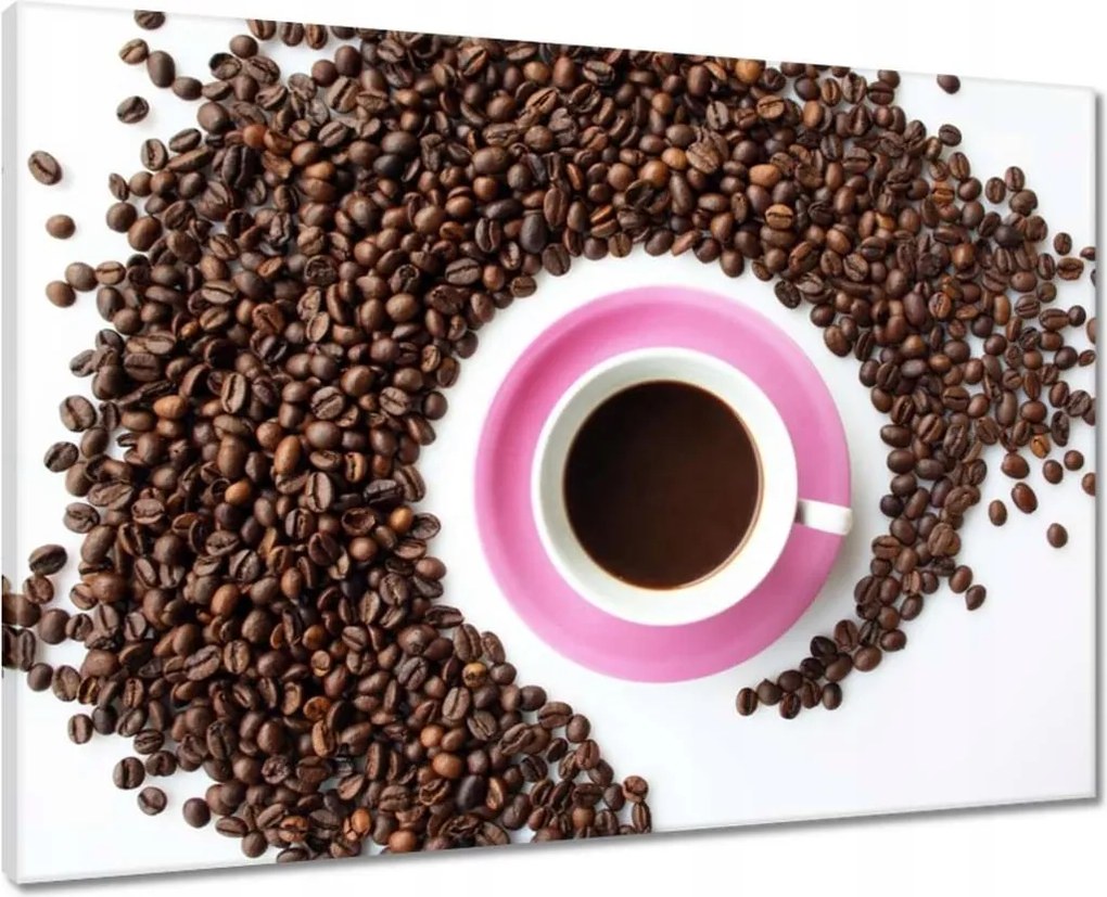 Vászonkép 70x50 Rózsaszín csészealj