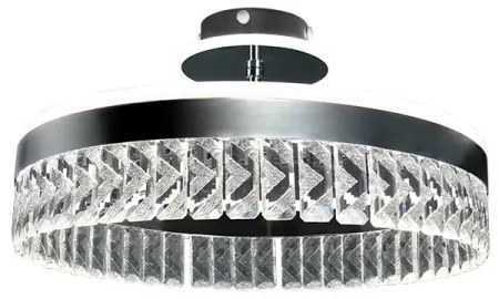 LED Dimmelhető felületre szerelhető csillár LED/75W/230V 3000-6500K króm + távirányítás