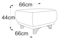 RIMINI barna 66x66 cm puff