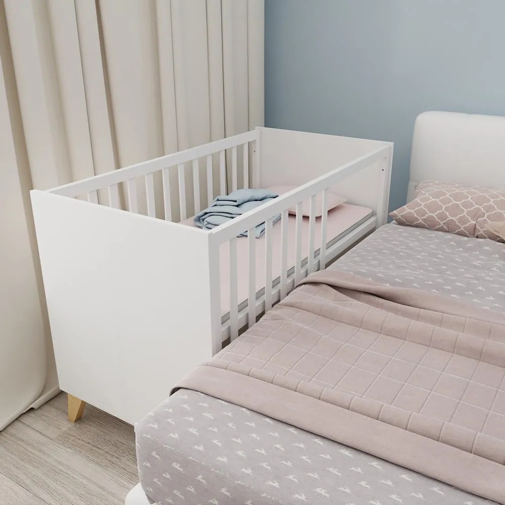 Fehér babaágy 60x120 cm Léon – Roba