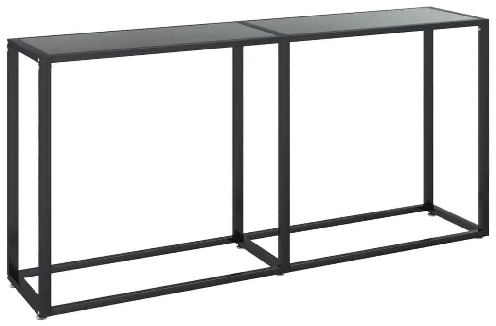 fekete edzett üveg tálalóasztal 160 x 35 x 75,5 cm