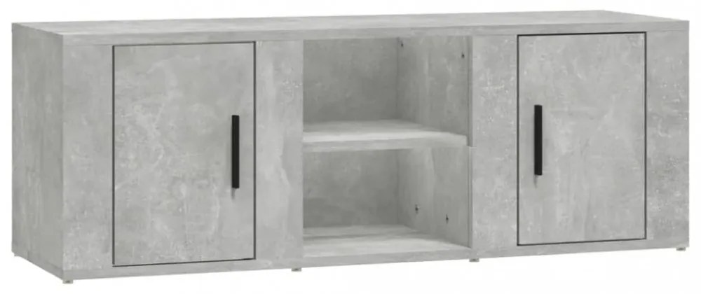 betonszürke szerelt fa TV-szekrény 100 x 31,5 x 35 cm