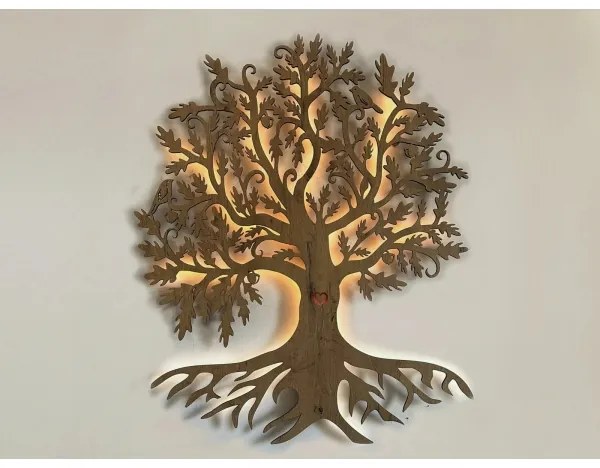 Li-Go 5732/DUB/S2 - LED fali dekoráció LED/10W/5V 20000 mAh 68x80 cm tölgy