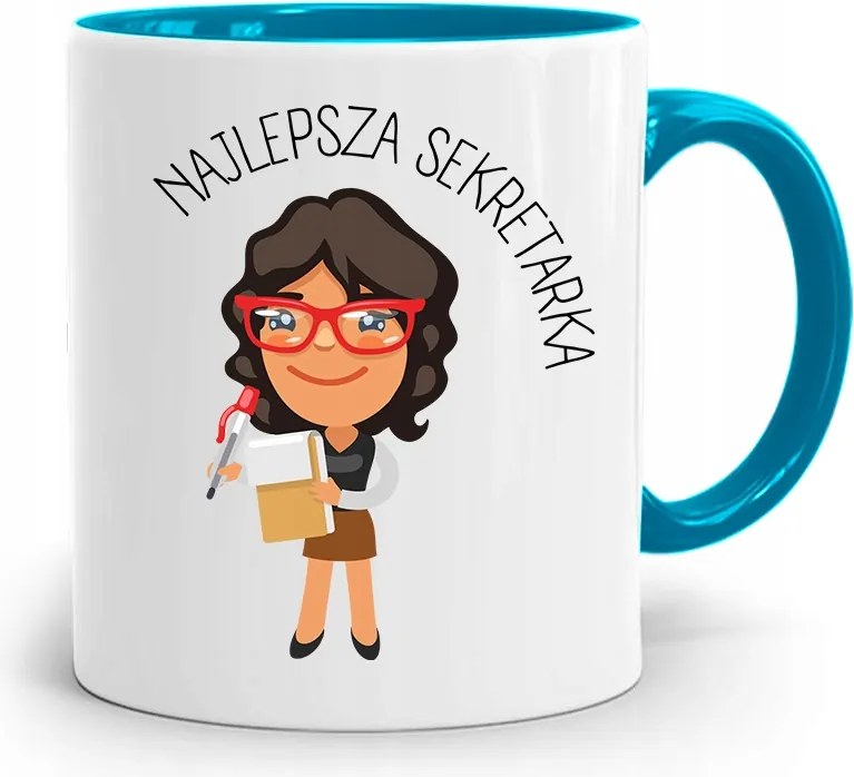 Kék Bögre Ajándék Titkárnőnek Legjobb nyomott mintával