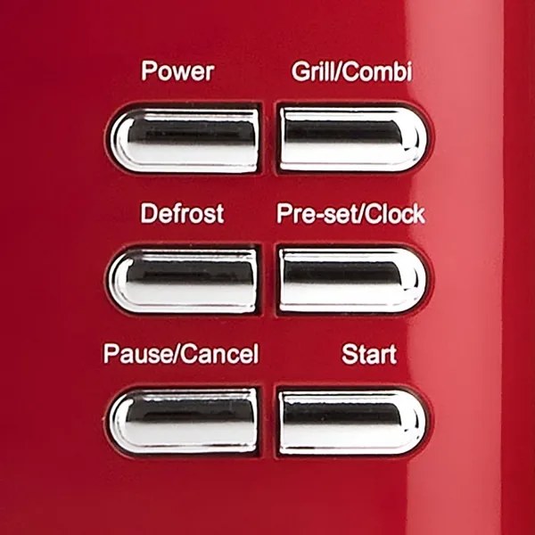 G3Ferrari G1015502 - Grillel ellátott mikrohullámú sütő, 1150 W / 230 V, 20 l, piros