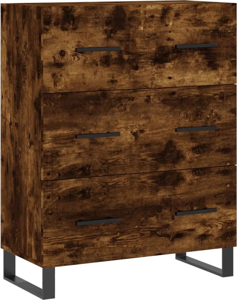 vidaXL füstös tölgy színű szerelt fa tálalószekrény 69,5 x 34 x 90 cm