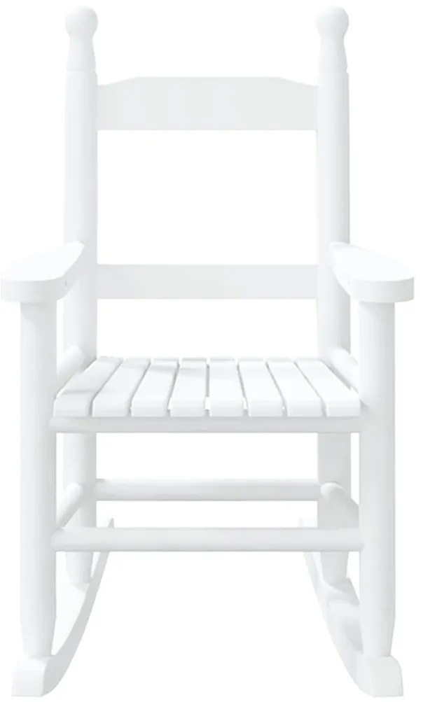 vidaXL fehér tömör nyárfa gyerekhintaszék