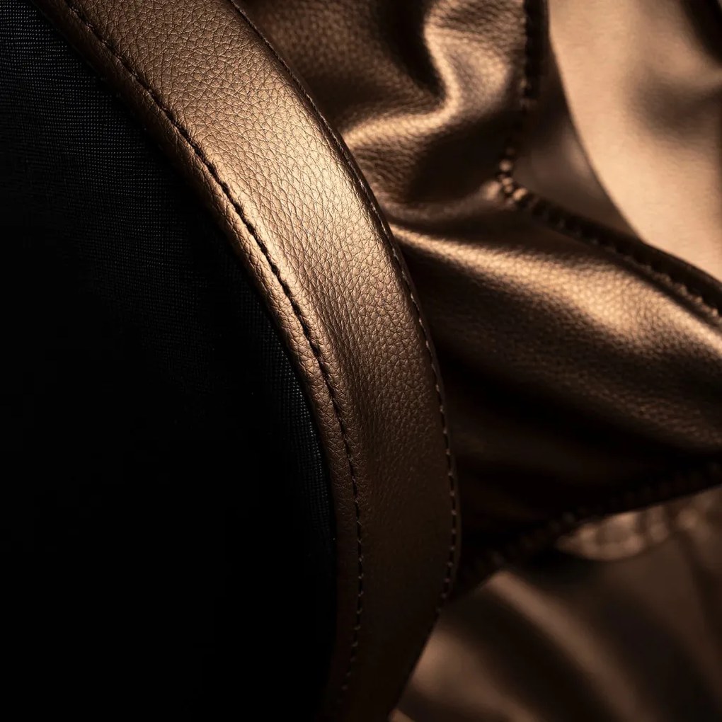 Masszázsfotel Barna Eco-bőr Kárpittal. Angol Vezérlés - Menü. VX MAX