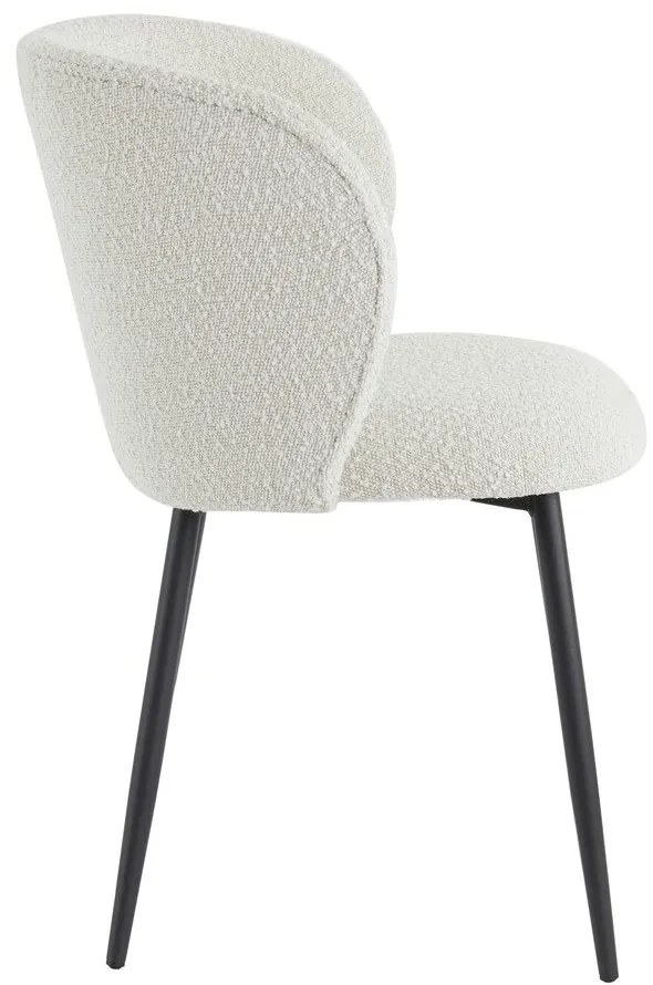 Fehér kárpitozott étkezőfotel Elyna – Light &amp; Living