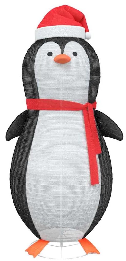 Havas pingvin figura Meleg fehér 78 x 88 x 180 cm szövet