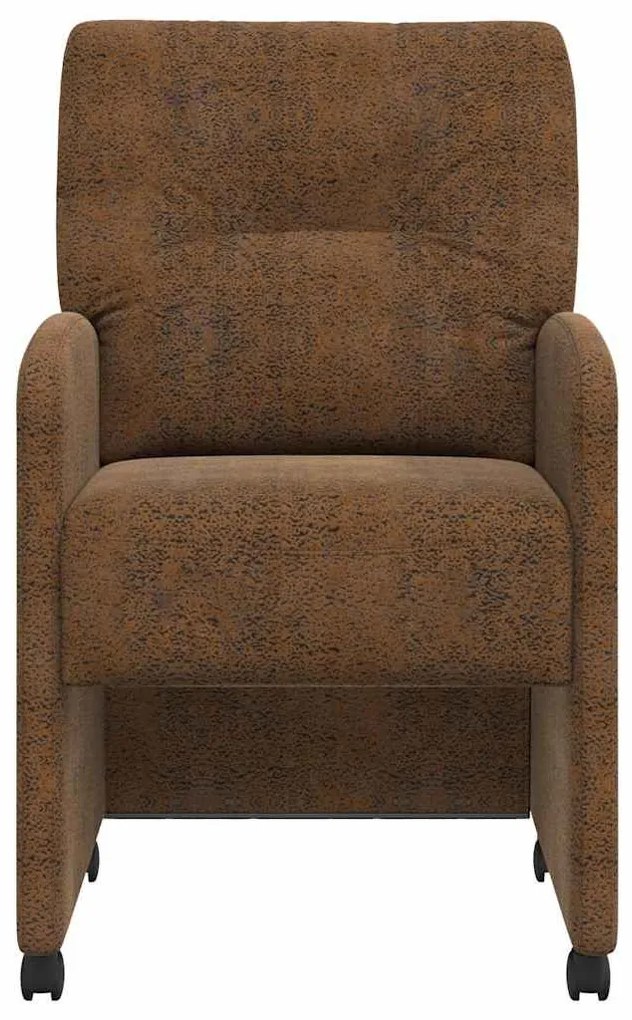 Kerekes Étkező Székek 2 pcs Barna 57 x 67 x 95 cm Műbőr velúr