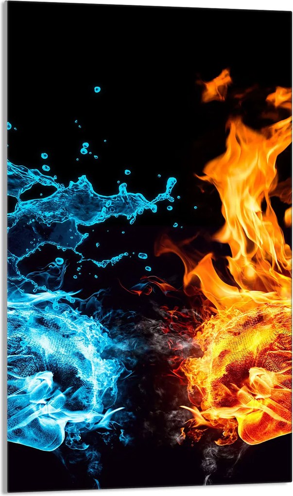 Üveg Vágódeszka 30x52 Tűz a Konyhában