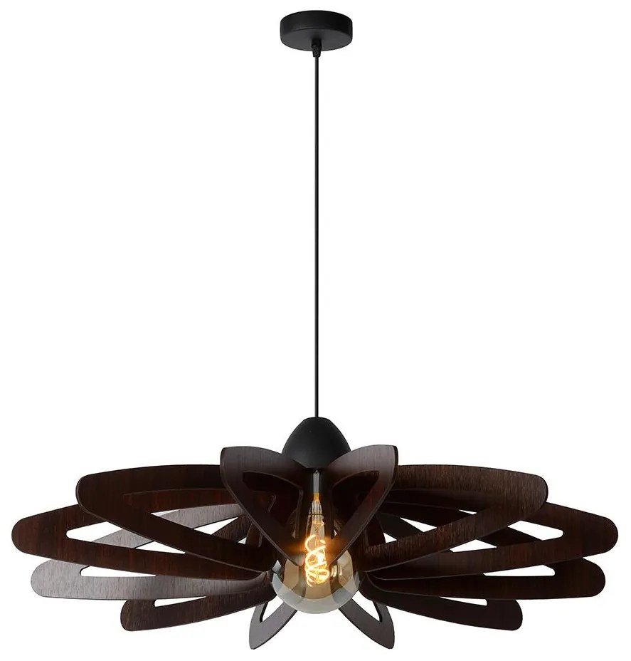 Lucide 77483/76/30 - Csillár zsinóron ZIDANE 1xE27/15W/230V barna/fekete