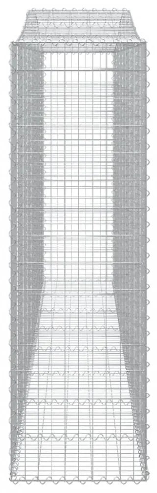 2 db íves horganyzott vas gabion kosár 400x50x160/180 cm