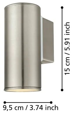 Eglo 94106 - LED-es kültéri világítás RIGA 1xGU10/3W/230V