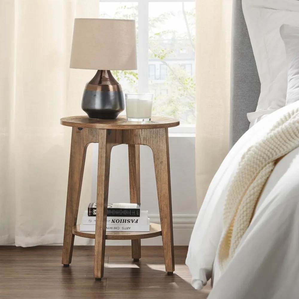 NORDIC dohányzóasztal, 40×50cm, barna Vasagle