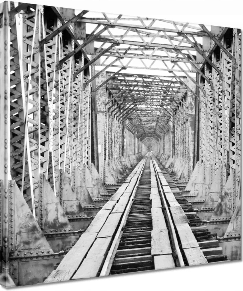 Vászonkép 40x40 Vasúti híd Vasút