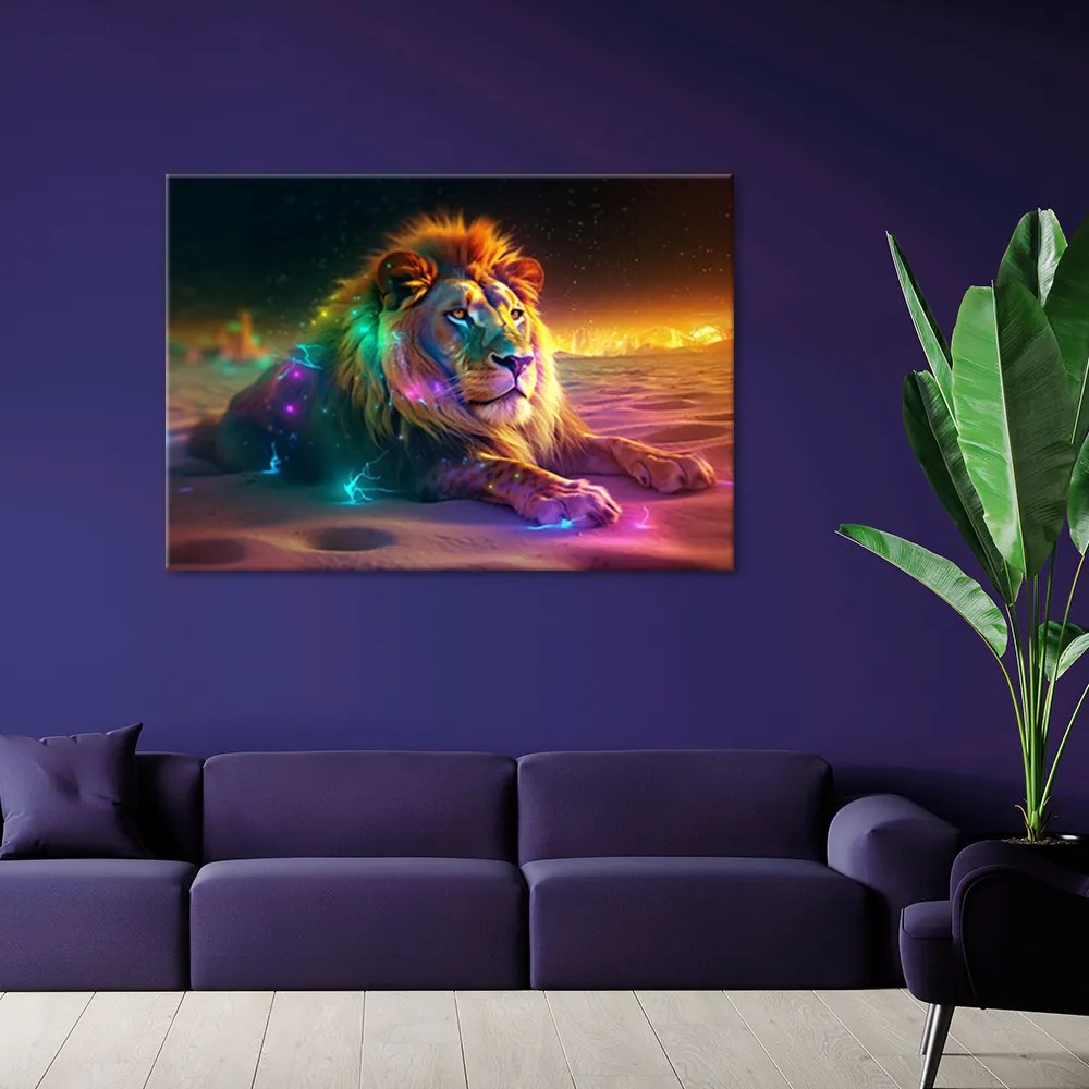 Gario Vászonkép Fenséges oroszlán pihen Méret: 90 x 60 cm