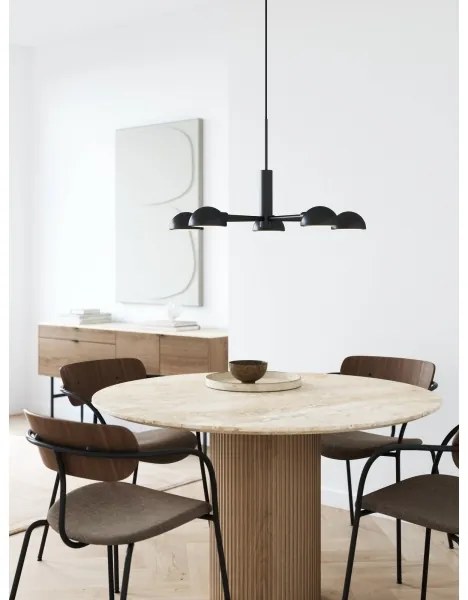 DFTP by Nordlux - Csillár zsinóron NOMI 5xE14/8W/230V fekete