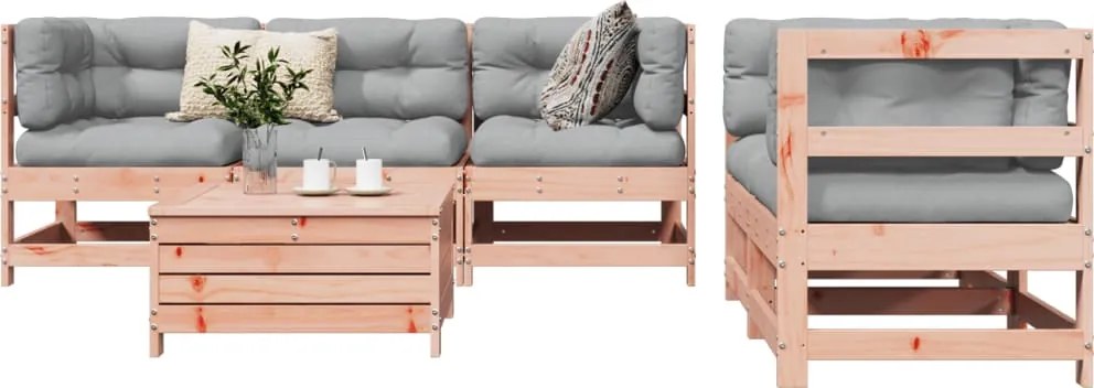 vidaXL 6 részes tömör duglászfenyő kerti kanapészett