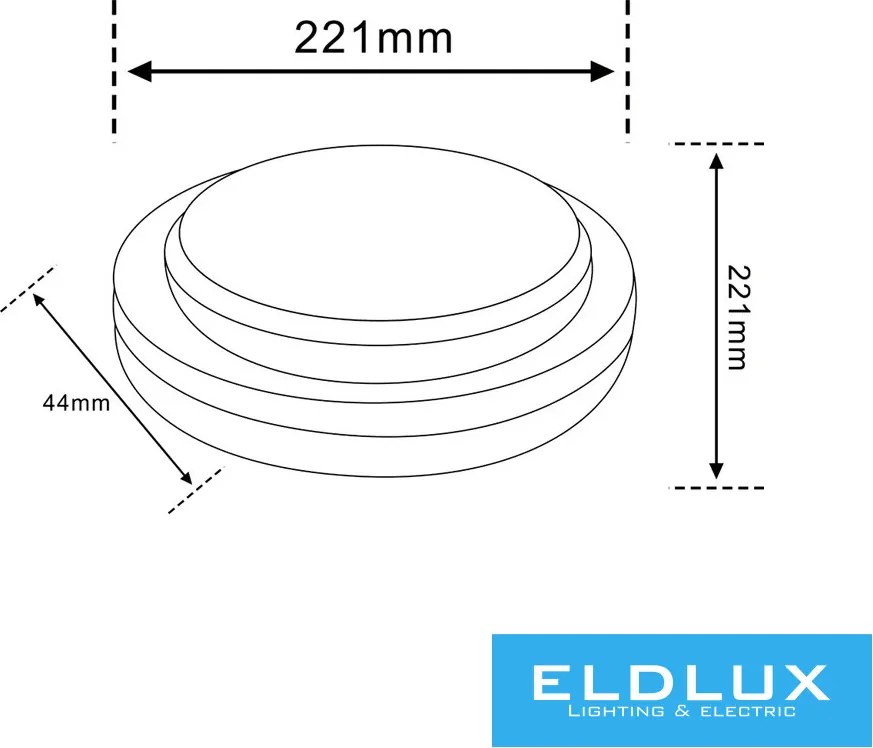 UNIVERSO Mennyezeti lámpa 23w 3450lm CCT.kap IP65 Fehér D221x44mm