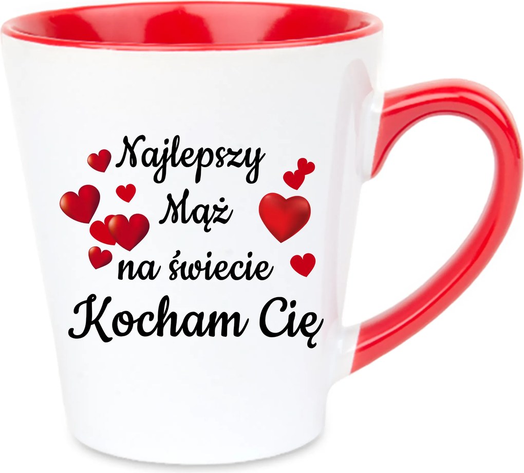 Latte Bögre 350ml Piros A Világ Legjobb Férje Valentin-napi Minták
