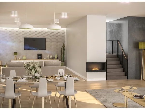 InFire - Sarok BIO kandalló 45x90 cm 3kW fekete