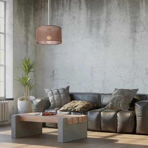 Csillár zsinóron SIRJA 1xE27/60W/230V barna