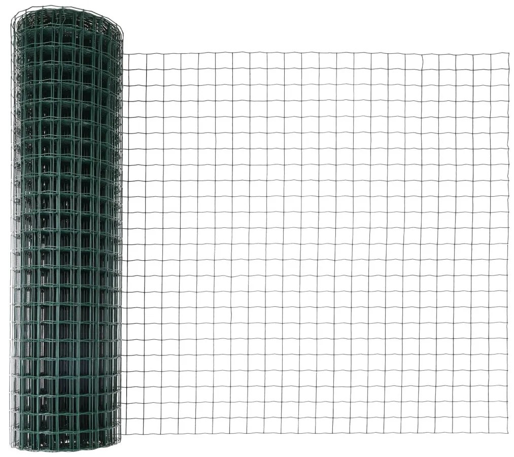 Euro Kerítés Készlet 2 db Zöld Fém 25 x 1 m kerítés Tartós