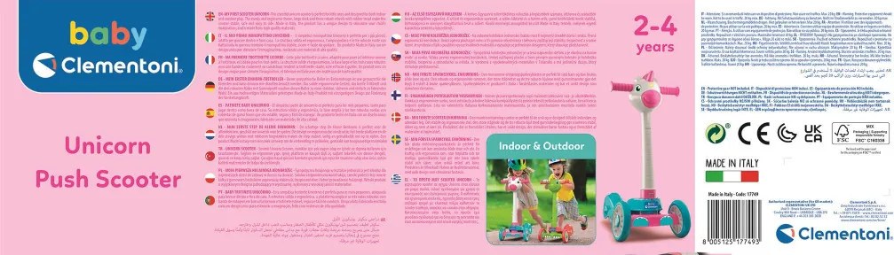 Háromkerekű Pink unikornis roller Clementoni