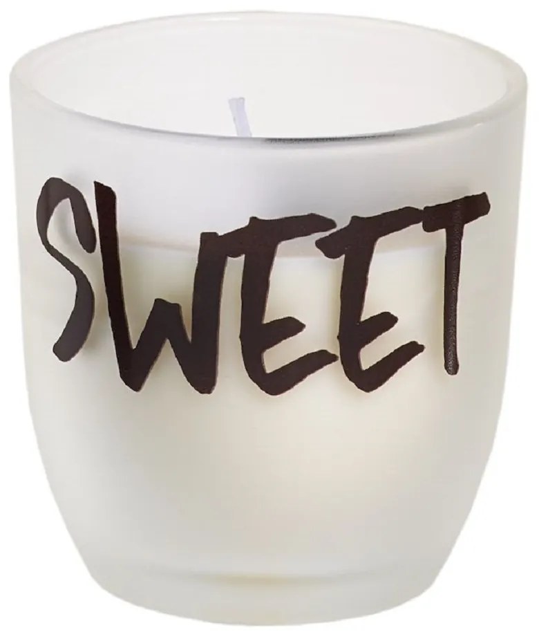 SPAAS Gyertya üvegben, felirattal - SWEET
