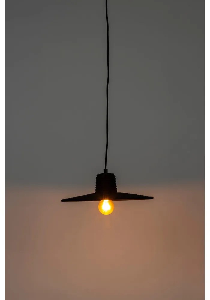 Fekete dimmelhető függőlámpa rattan búrával ø 35 cm Balance – Zuiver