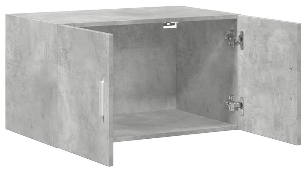 betonszürke szerelt fa faliszekrény 70 x 42,5 x 40 cm
