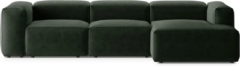 Zöld sarokkanapé (jobb oldali-heverő résszel) Bergamo – Cosmopolitan Design