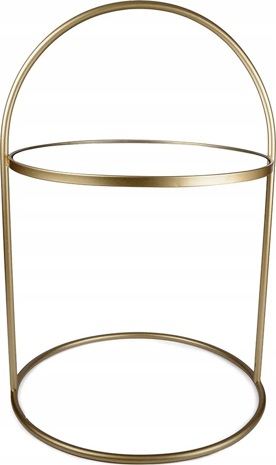 Dohányzóasztal Tükör Asztallap arany matt átm. 42cm