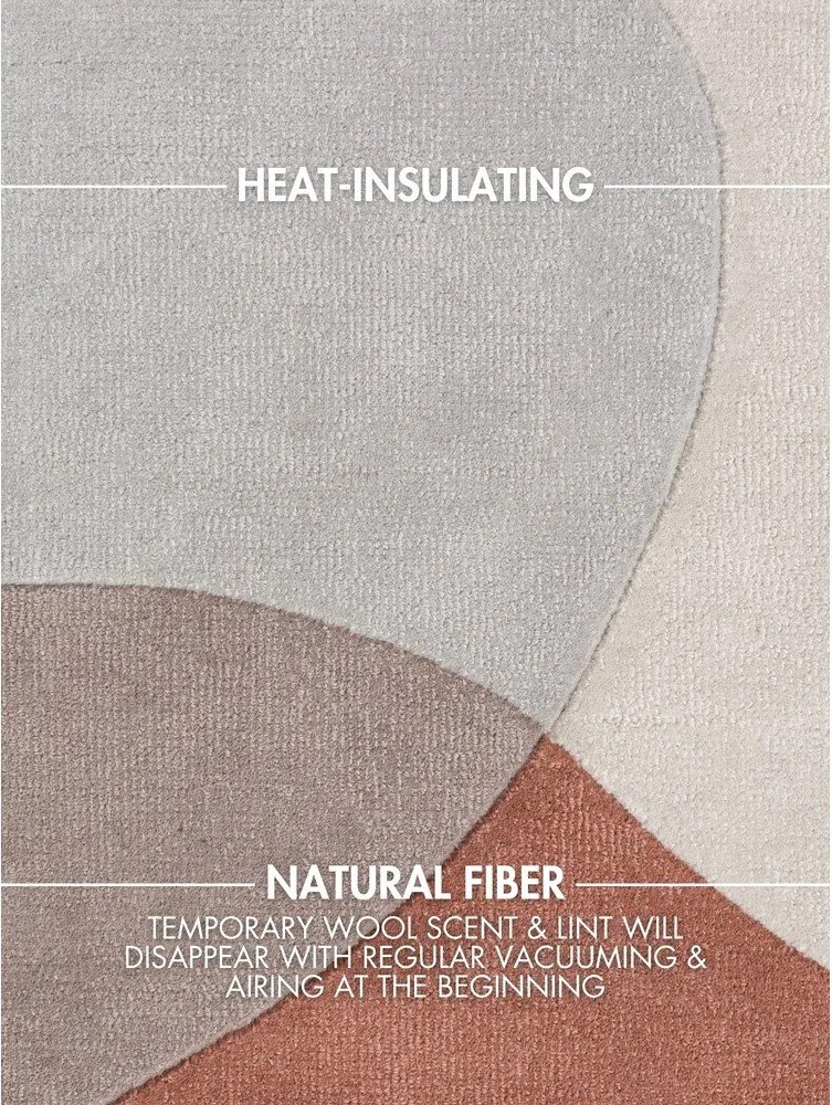 Bézs kézi szövésű gyapjú szőnyeg 200x300 cm Hackney Clarissa – Ted Baker