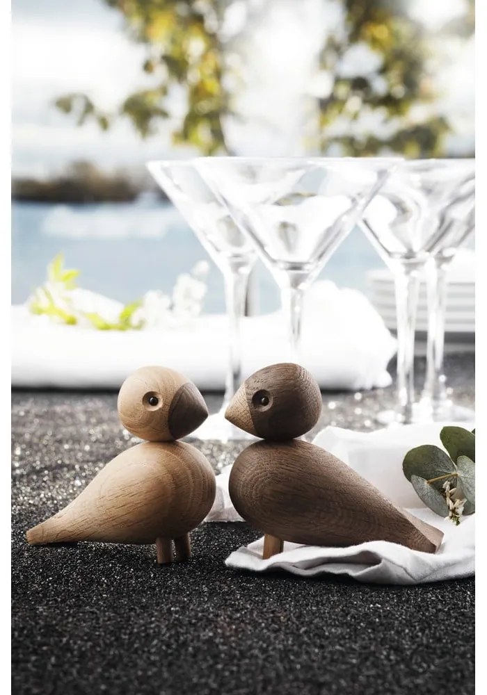 Bojesen Denmark Lovebirds 2 db dekorációs figura tömör tölgyfából - Kay