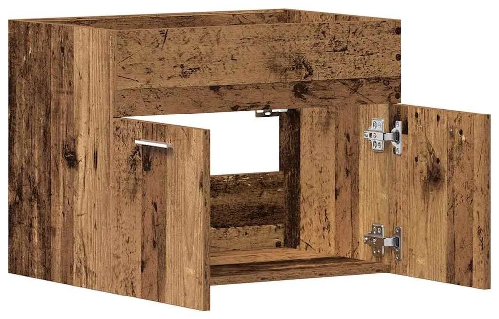 Antik fa szerelt fa mosdószekrény 60x38,5x46 cm