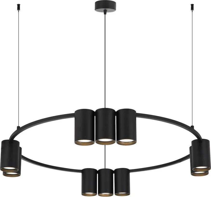 MILAGRO ML0373 GENESIS Modern Függesztett Lámpa Fekete GU10 IP20