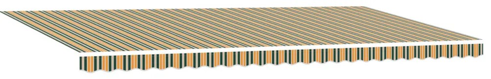 Napernyő Csere Szövet 6x3.5 m Kerethez Zöld és Sárga