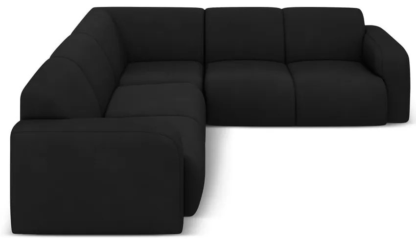 Fekete sarokkanapé (variálható-L alakú) Molino – Micadoni Home