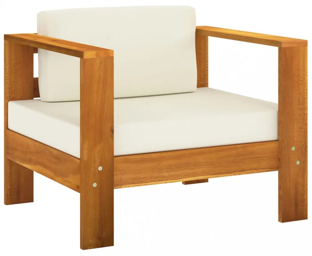 10 darabos akácfa kerti pihenőgarnitúra párnákkal 100 x 60 cm