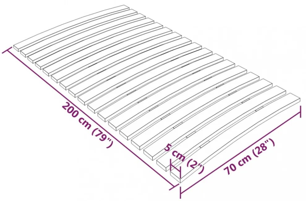 17 léces ágyrács 70 x 200 cm