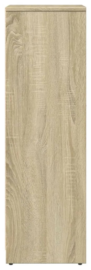 sonoma tölgy színű szerelt fa fürdőszobaszekrény 30x30x95 cm