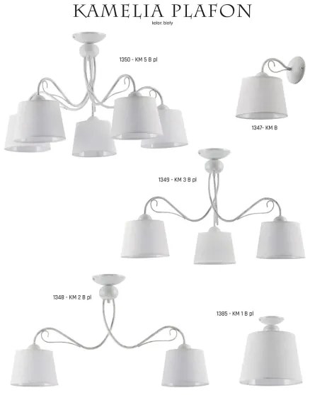 Jupiter 1348 - KM 2 PB - Mennyezeti lámpa KAMELIA 2xE27/60W/230V