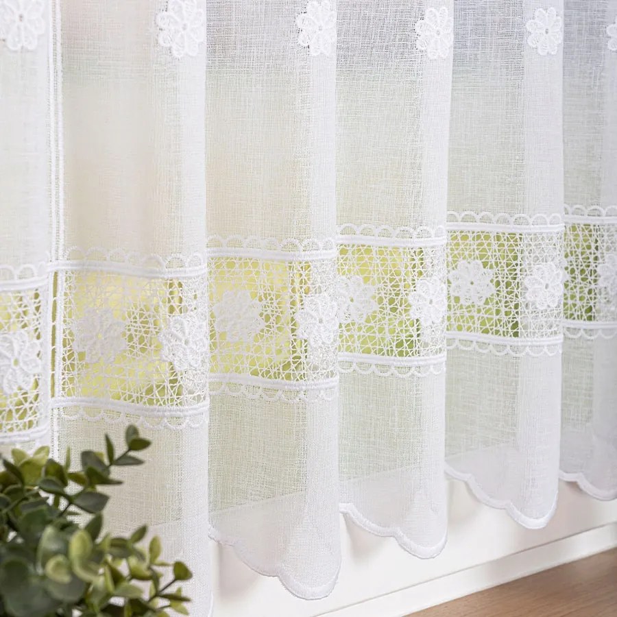 Irigy Hónaljmirigy 50cm-es gipszkarton függöny 0,5m csipke virág elegáns áttört