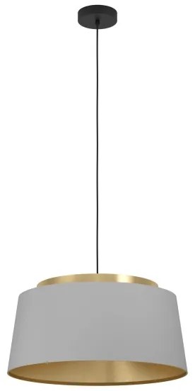 Eglo 390173 - Csillár zsinóron ALMERIMAR 3xE27/40W/230V szürke/arany