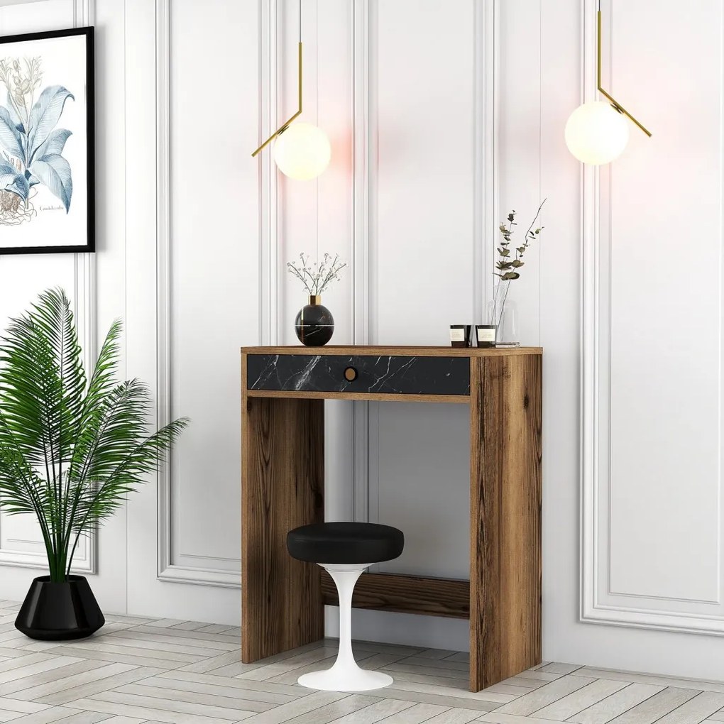 Lizbon - Walnut, Black, Marble