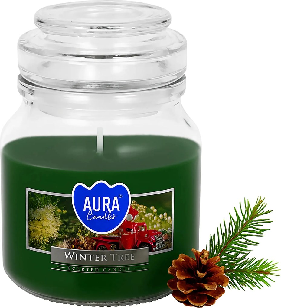 Illatgyertya karácsonyi befőttesüveg Téli fa illata igazi karácsonyfa