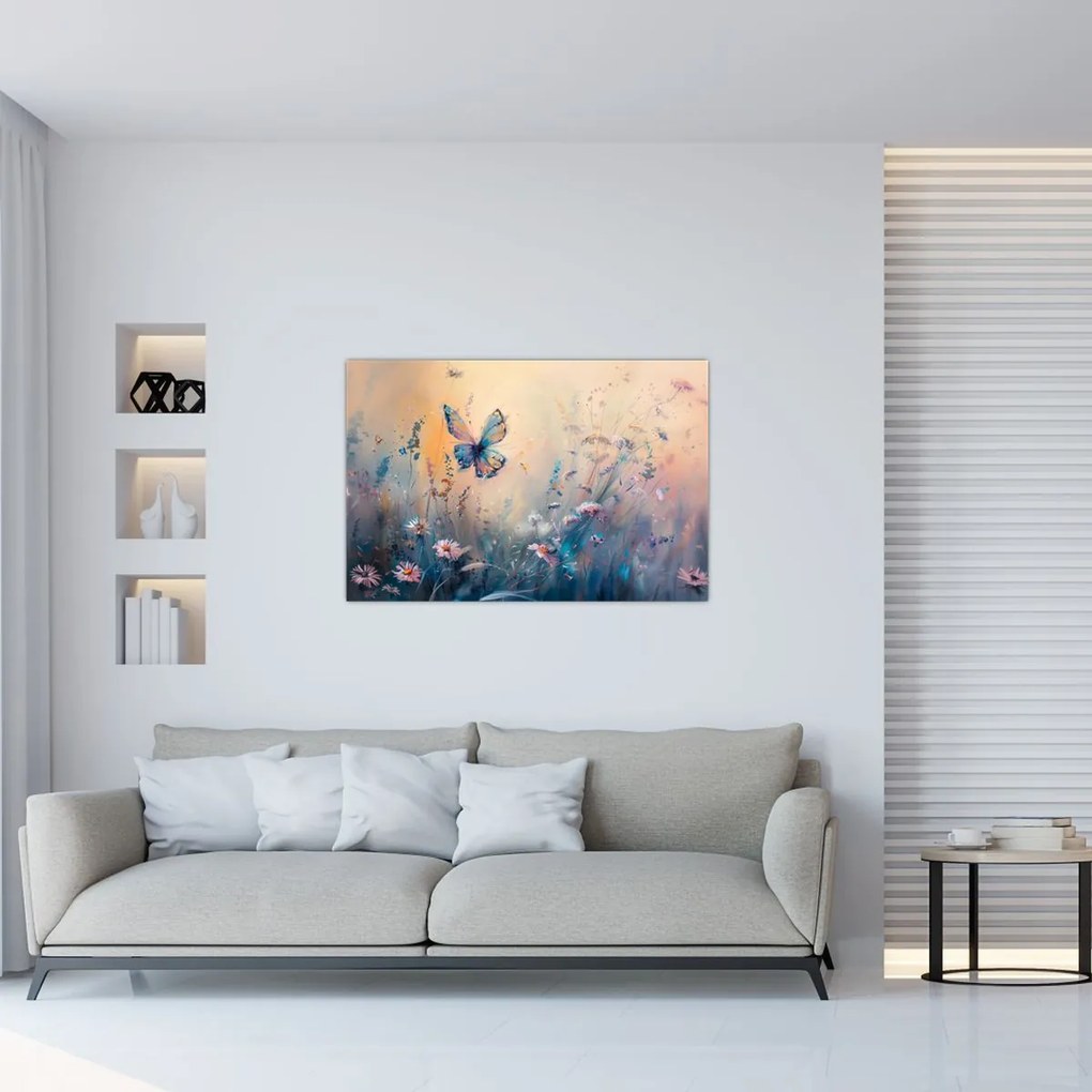 Kép - Rét pillangóval II (90x60 cm)